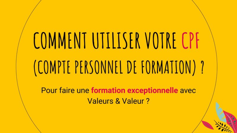 CPF formation Valeurs et valeur value training